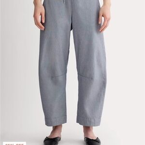 Everlane The Easy Barrel Pants in Dark Denim Pinstripe